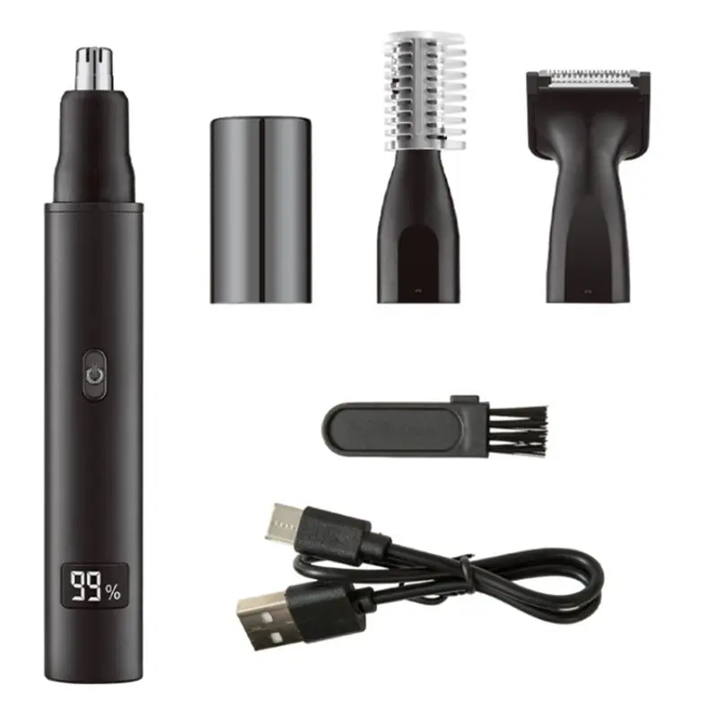 

YANA35R 3-в-1 электрический триммер для ушей, носа и бровей с USB-зарядкой, портативный триммер для мужчин и женщин, для ухода за волосами в носу, ушах и на лице.