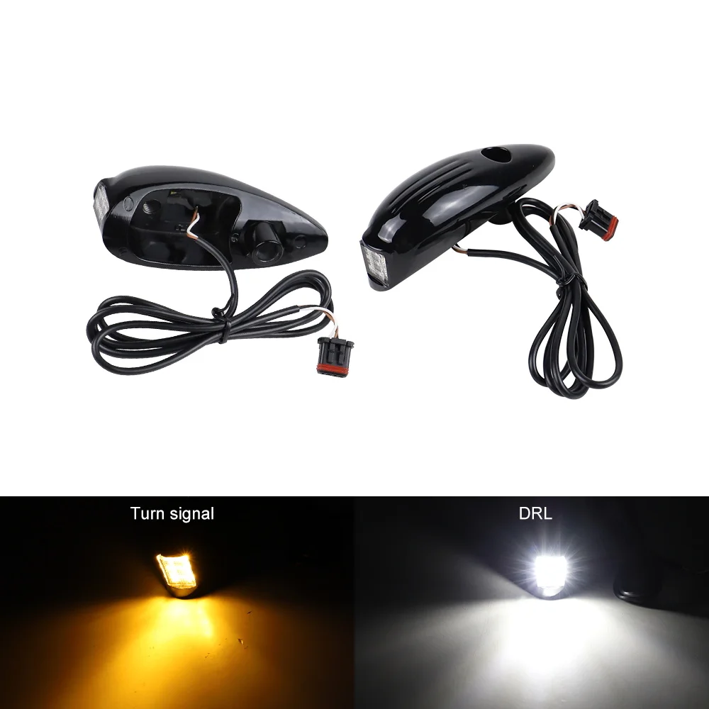 

For Harley Road Glide FLTRX FLTRU FLTRK 2015-2023 Front LED Turn Signal Light Motorcycle Lighting System Accessories