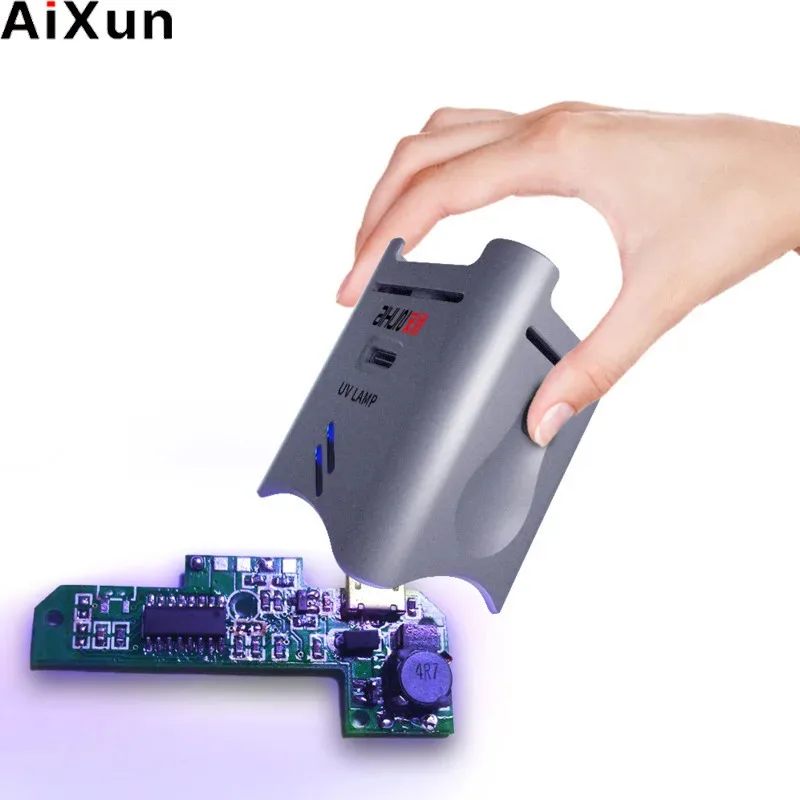 

Aixun UV Curing Lamp With Built-in Battery Cool Down Fans BGA Motherboard LCD Screen Green Oil Curing Lamp Support Type-C Charge