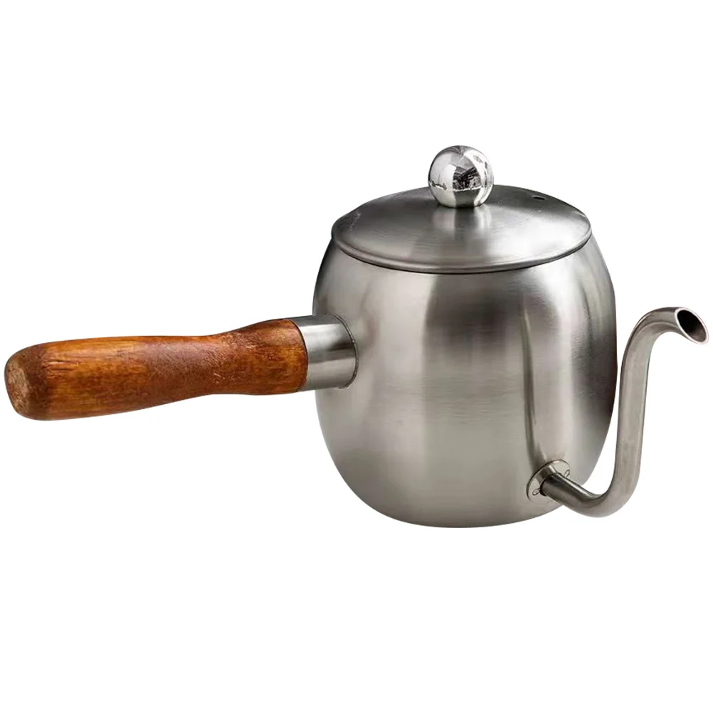 

Coffee Pot Camping Mini Espresso Machine Gooseneck Kettle Wooden Stovetop for Drip Maker Office