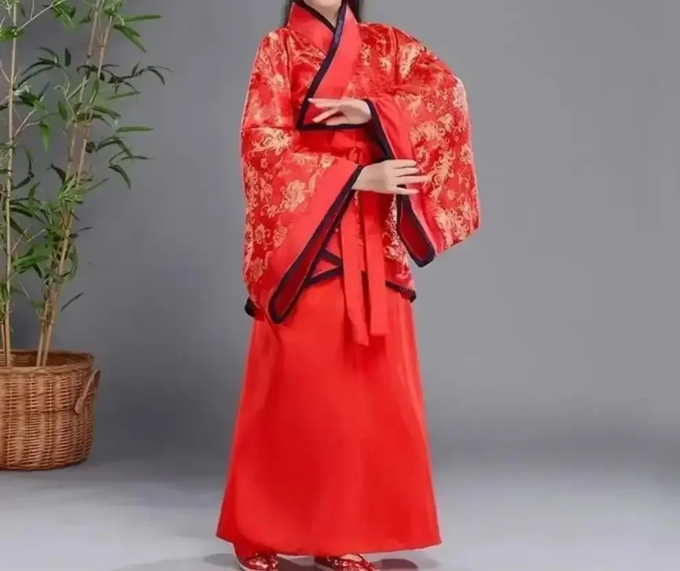 

2026 New Year Clothing Chinese Folk Dance Costume Classical Traditional Traditional Hanfu Red Dress Ancient Dress Festival
