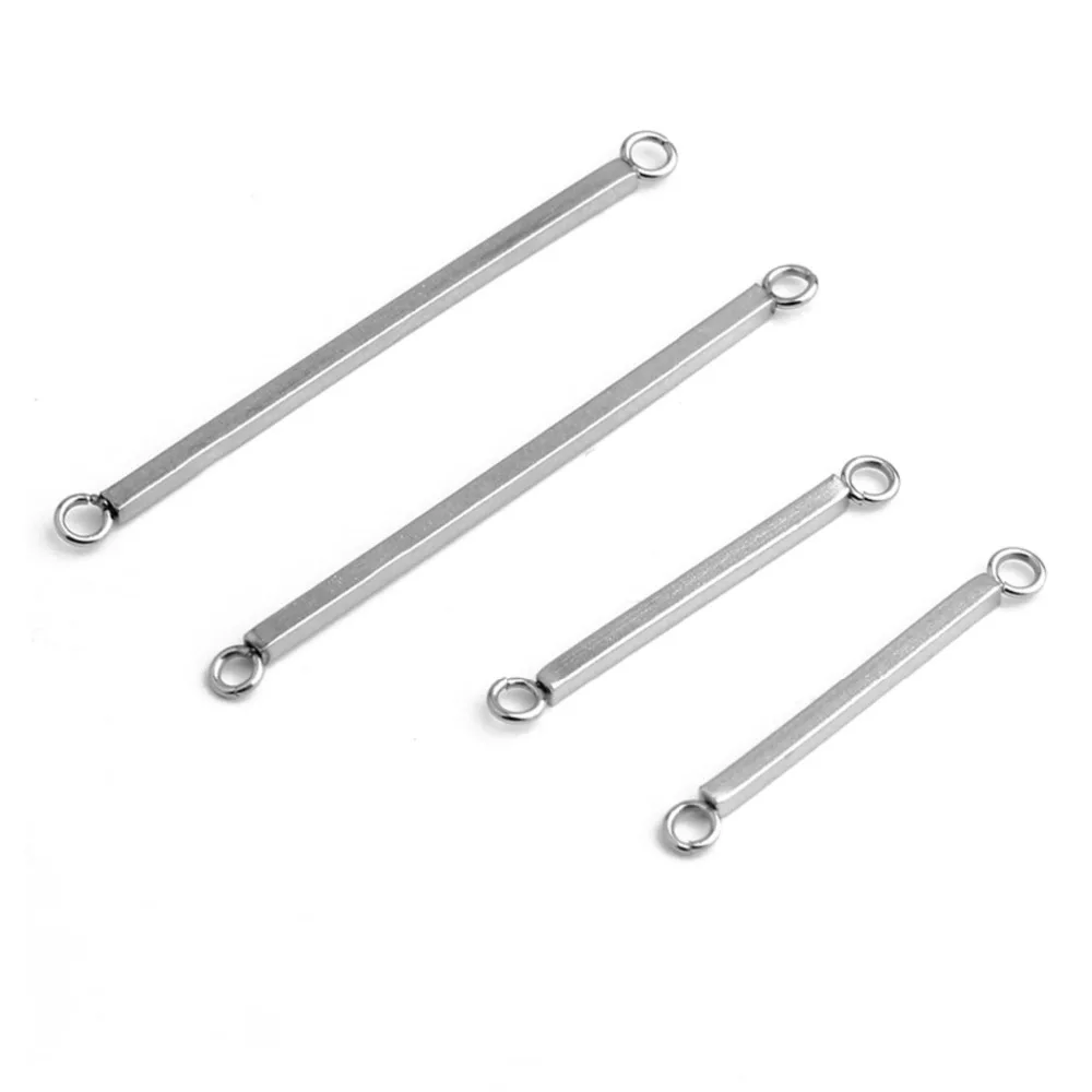 REGELIN 30pcs Stainless Steel Two Hole Connecting Rods Earrings Finding For Korea Minimalist Geometric DIY Handmade Accessories