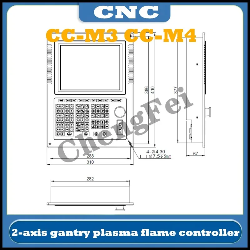 وحدة تحكم لهب البلازما العملاقة ذات محورين باستخدام الحاسب الآلي CC-M3 CC-M4 CC-M3C CC-M4C نظام آلة القطع المتوافق مع SH-2200H، SH-2000H