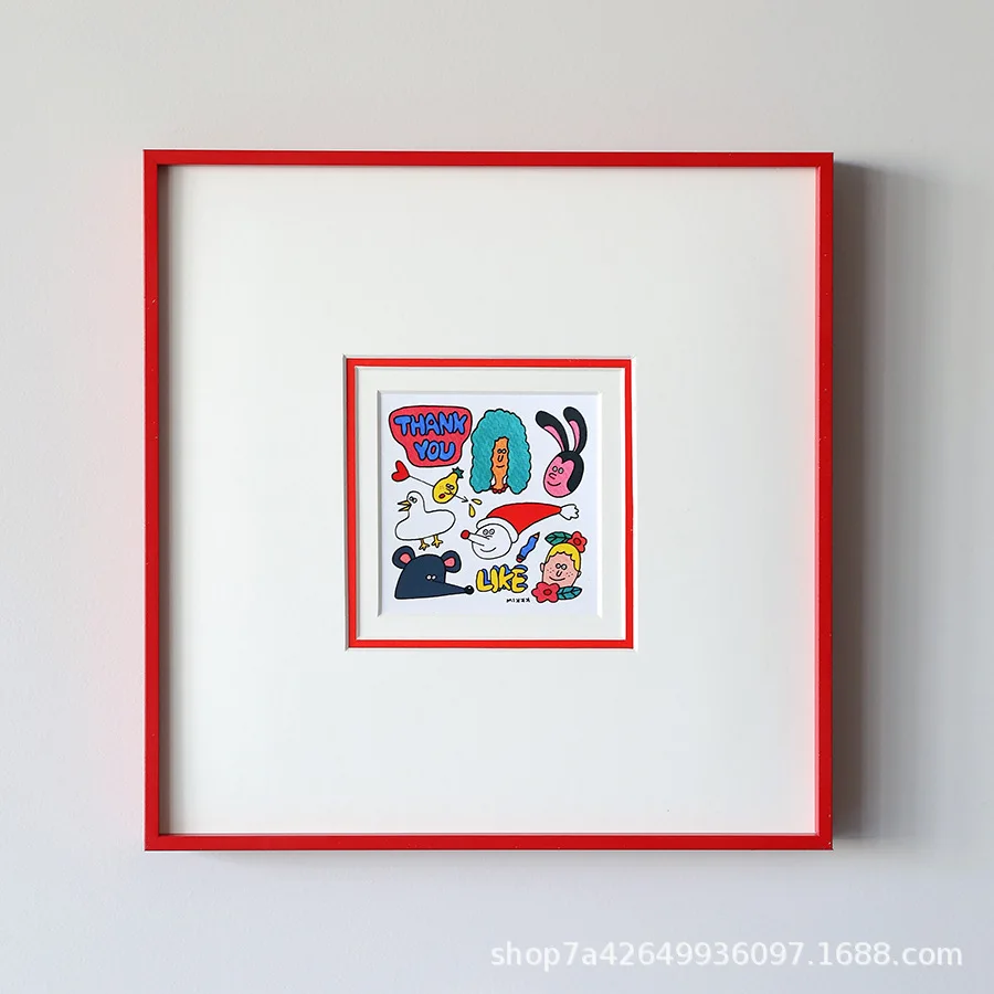 

Illustration Graffiti Decorative Painting Living Room Study Niche Art Aluminum Alloy Minimalist Hanging Picture