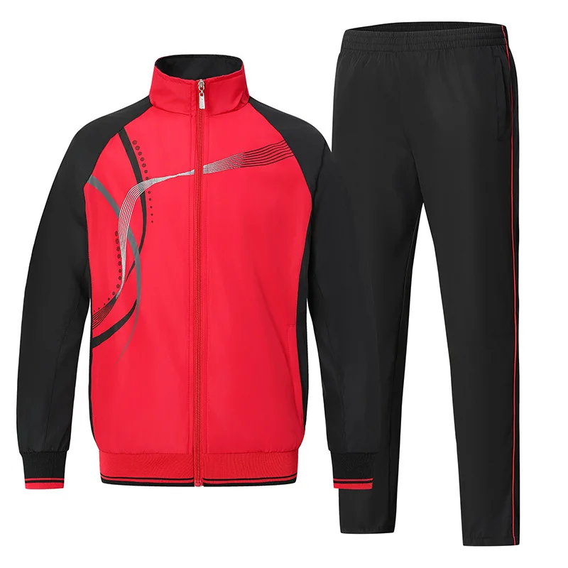 

Menswear Men's Sportswear Outdoors Tracksuits Jackets + Pants 2Pcs Casual Exercise SportSuit Mens 5XL-8558