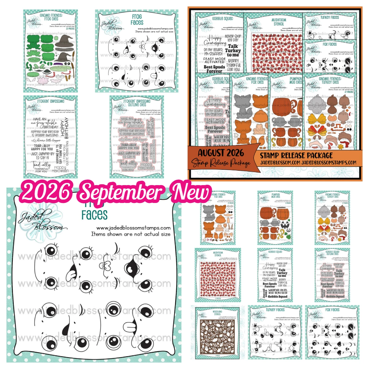 Jaded Blossom Gnome Friends: Frog Die Metal Cutting Dies and Stamps for DIY Handmade Scrapbook Card Calendar September 2026 New