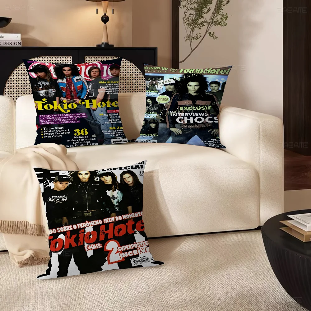 T-Tom K-Kaulitz T-Tokio H-Hotel 45*45cm Cushion Cover Pillow Cover Decor Pillowcase Home Pillowcase for Couch Pillow