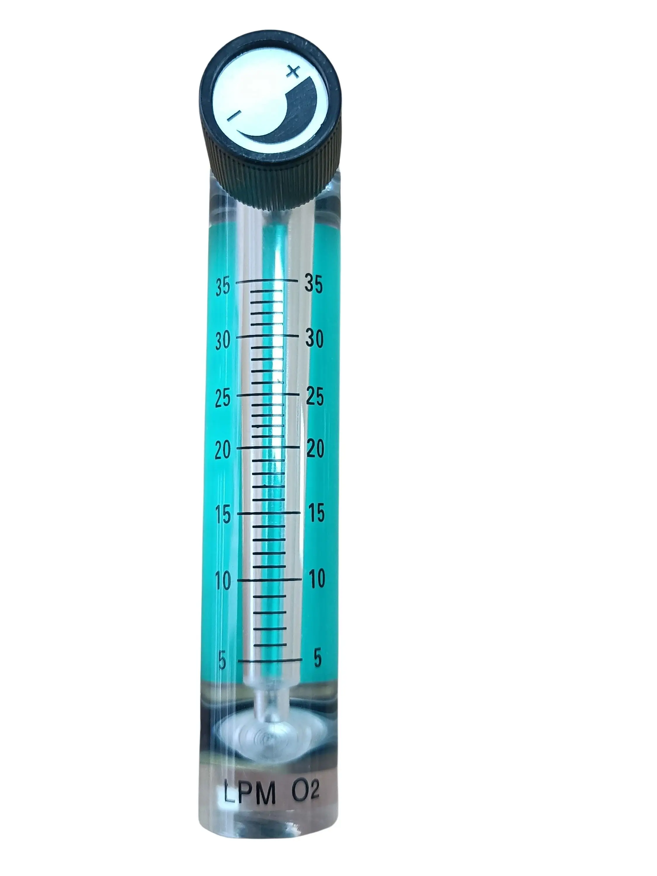 Acrylic Gas Air Oxygen Flow Meter Flowmeter Countor Indicator O2 With Valve Brass Connector 0.1Mpa 5-35L/Min Height 116mm