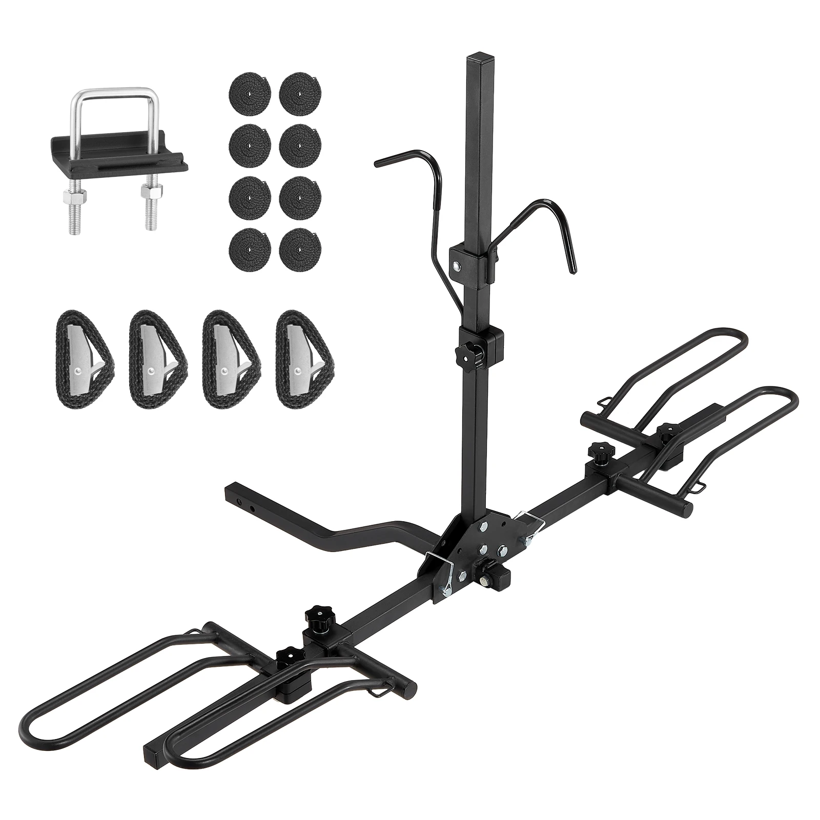 VEVOR 2-Bike Hitch Mount Bike Rack 80 LBS Max Capacity Bike Rack Hitch for 1.25-/2-inch Receiver for Car SUV Truck RV