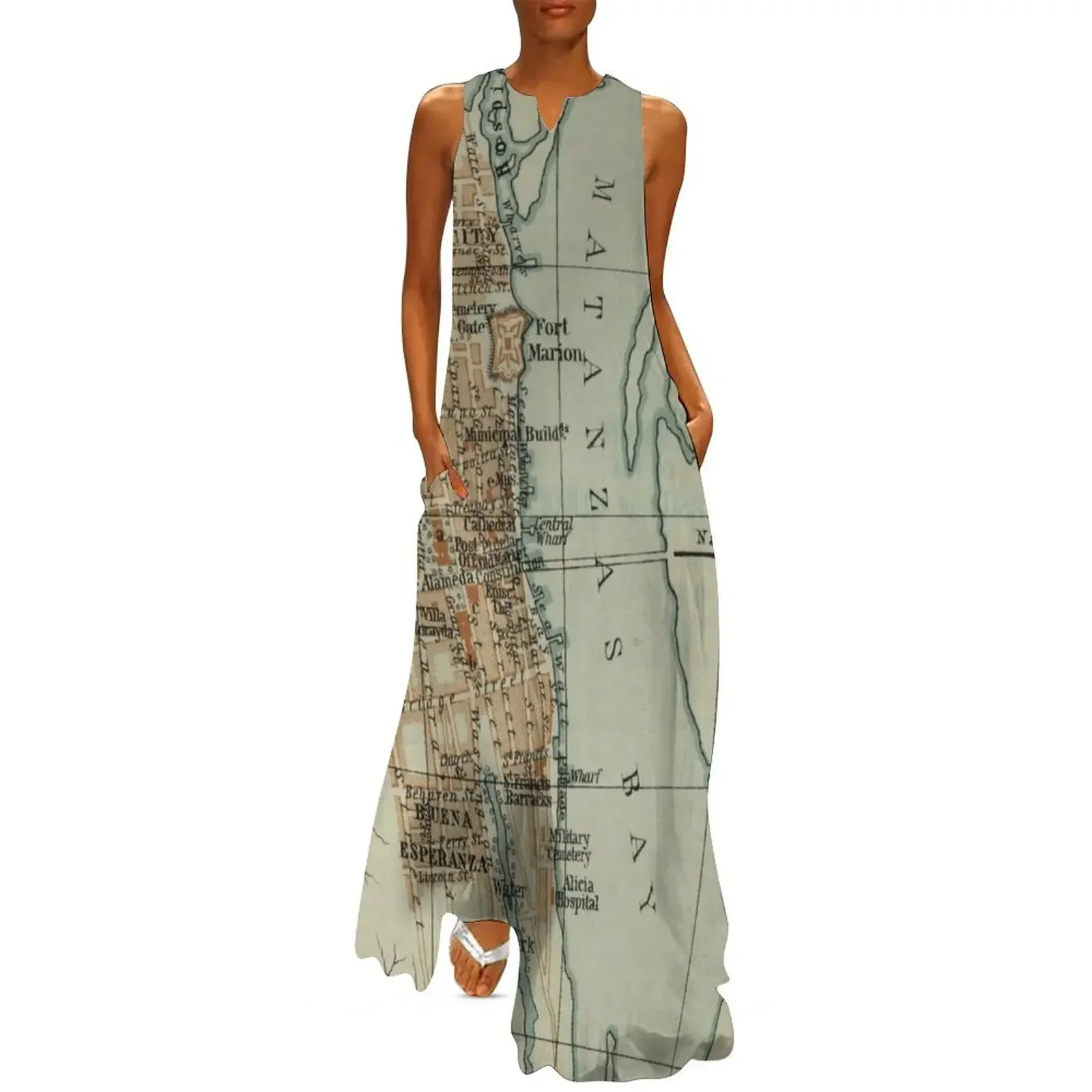 

Vintage Map of St Augustine FL (1904) Long Dress prom dress 2025 dress for women clothes