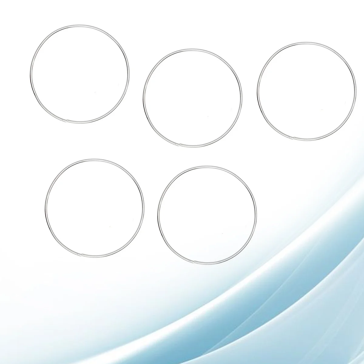

5pcs 19Cm Metal Dreamcatcher Ring Round Smooth For Diy Handicrafts Wall Hanging Craft Yarn Wrap Fabric Cover Curtain