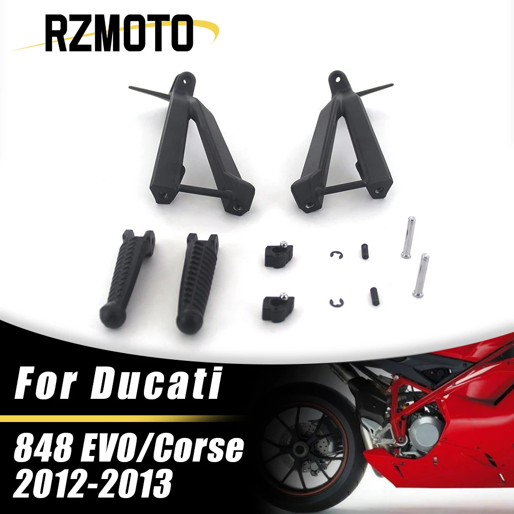 Motorcycle Parts Rear Foot Rests Pedal Bracket Assembly Kit For Ducati 848 2008 EVO Corse 12-13 1098S 2007-2008 1198 S 2010-2011