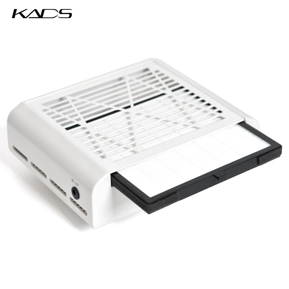 KADS Nail Dust Collector Powder Extractor Fan for Manicure Nail Dust Vacuum Cleaner with Reusable Filter Dust Absorber for Nails