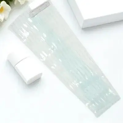 

PVC Door Curtain Kit 1.2mm Thick Blue Striped 18x170cm Windproof Curtains for Freezer Warehouse Commercial Use Transparent