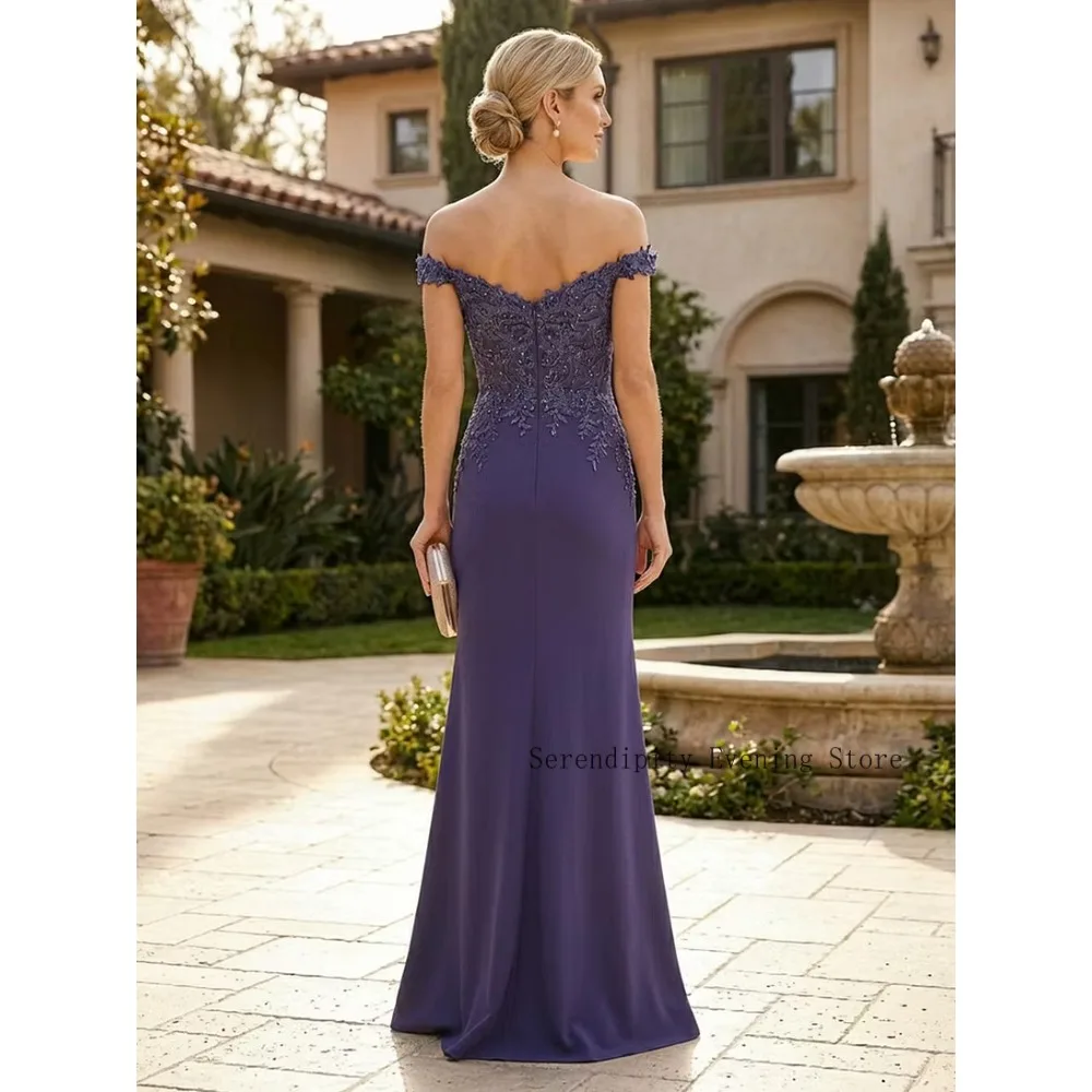Customized Off Shoulder Mother of Birde Dresses 2026 Appliques Women‘s Luxury Party Attire Gowns Mermaid Elegant Evening Dress