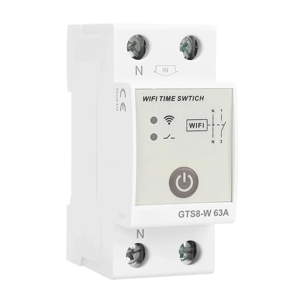 For Tuya Wifi Smart Circuit Breaker Switch With Metering Din Rail Remote Control Smart Home For Smart App Timer Module AC22