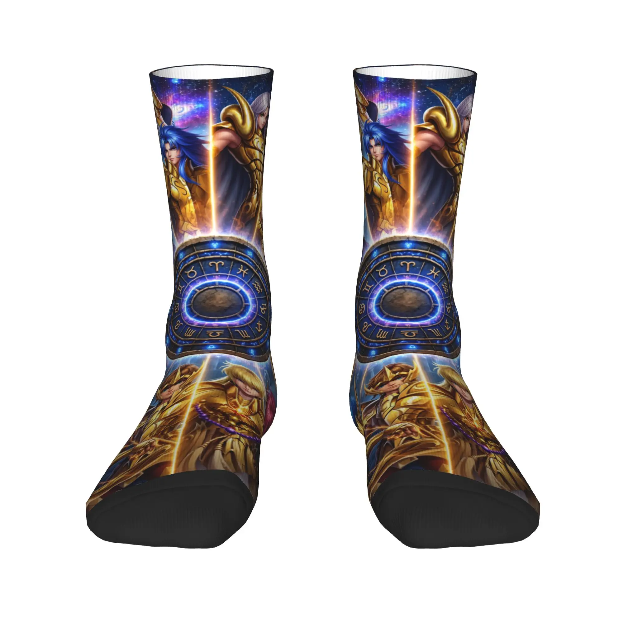 Saint Seiya Milo Scorpio Print Stockings Unisex Men  Socks Breathable Leisure Socks Autumn Outdoor Anti Skid Design Socks Gift