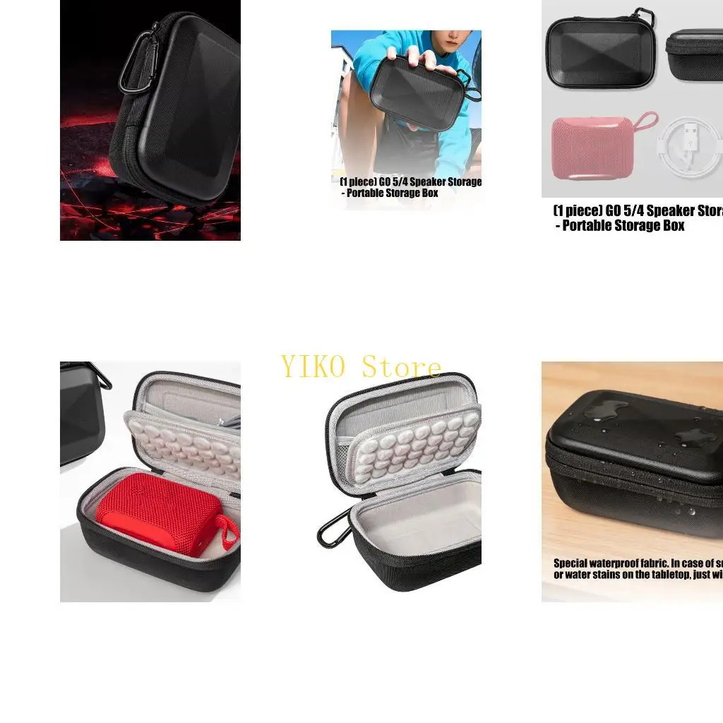 K32C Portables EVA Hard Travel Case Bag Soft Lining for GO 5/4/3 Wireless Speaker