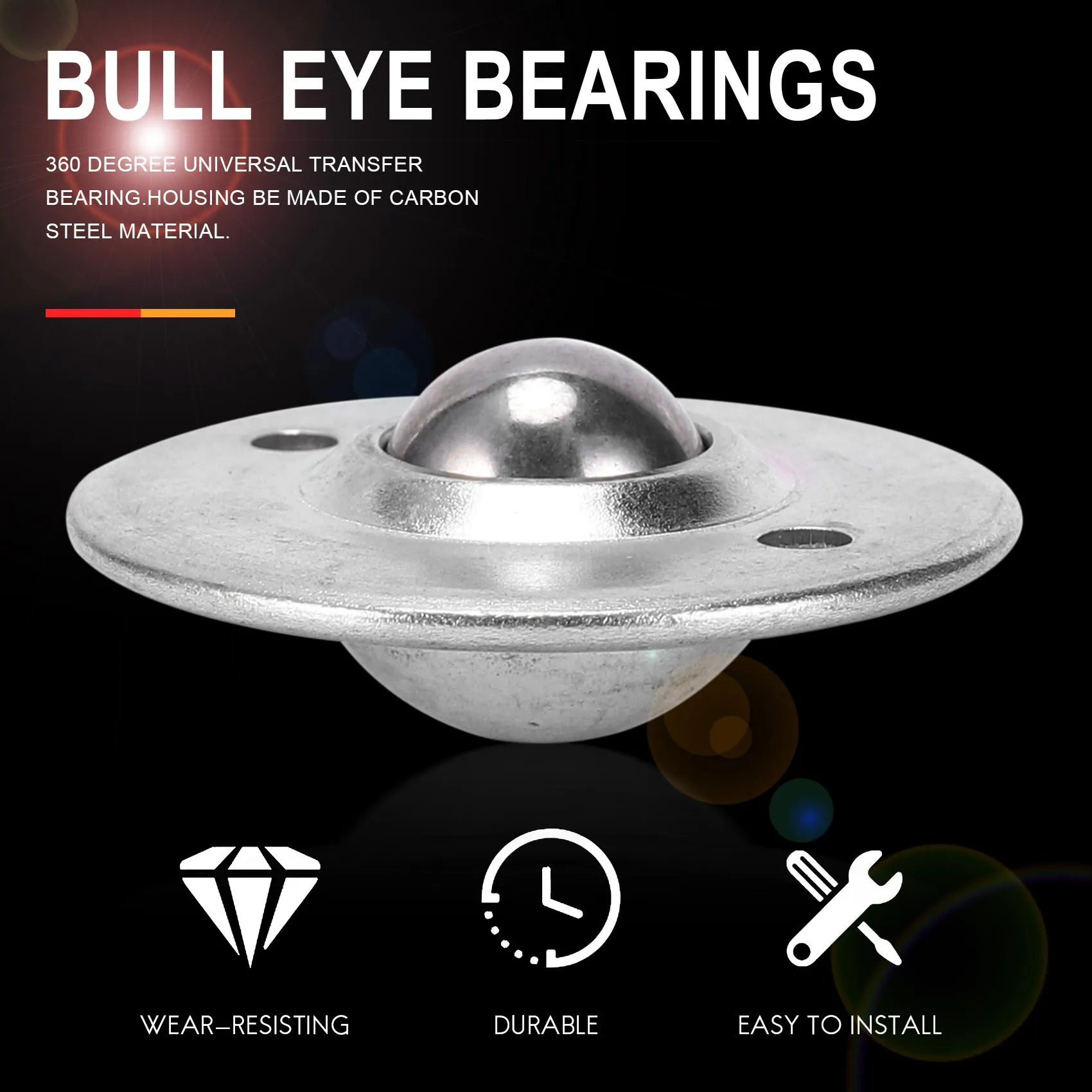 6 ชิ้น CY-16B 5/8 นิ้วแบริ่งลูกกลิ้งเหล็กหน้าแปลนสายพานลําเลียงหน่วย