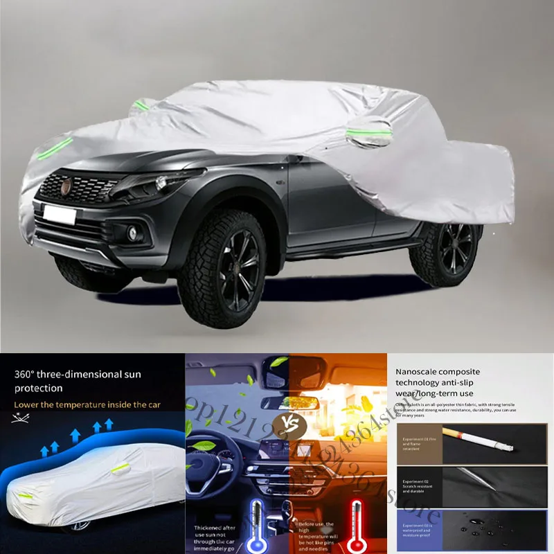 For Fiat Fullback 210T Car cover Exterior Car Cover Outdoor Protection Full Car Covers Waterproof Sunshade Snow Cover Anti uv