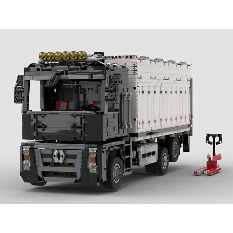 MOC- 134368   Magnum Solo avec ascenseur ville Transport camion assemblage couture bloc modèle 3589 pièces enfants anniversaire bloc de construction jouet