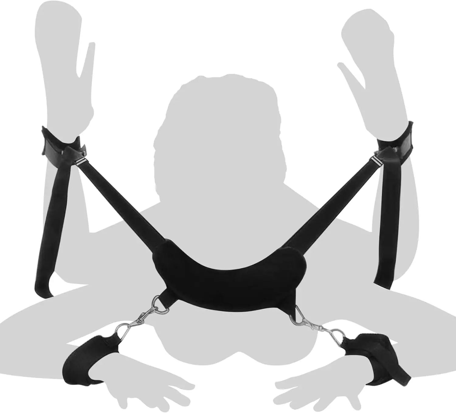 Double Couple S Bed Restraints Kit Sex Toys Wrist Leg Restraint Straps Hand & Ankle Cuffs Adults Bed Sex Bondage Restraints