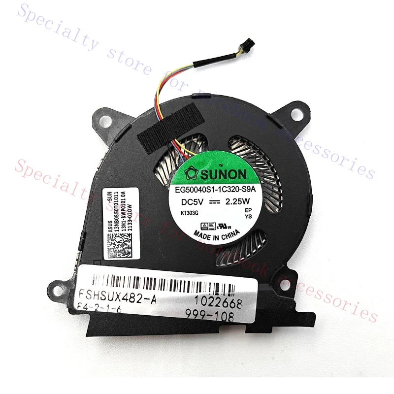 New For Asus ZenBook Duo 14 UX482 UX482E UX482EA UX482EAR UX482EAR-EB51T UX482EG UX482EGR Laptop CPU Cooling Fan
