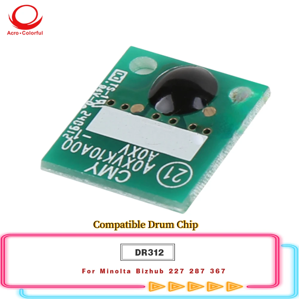 

DR312 чип барабана для Minolta Bizhub 227 287 367 Лазерная версия