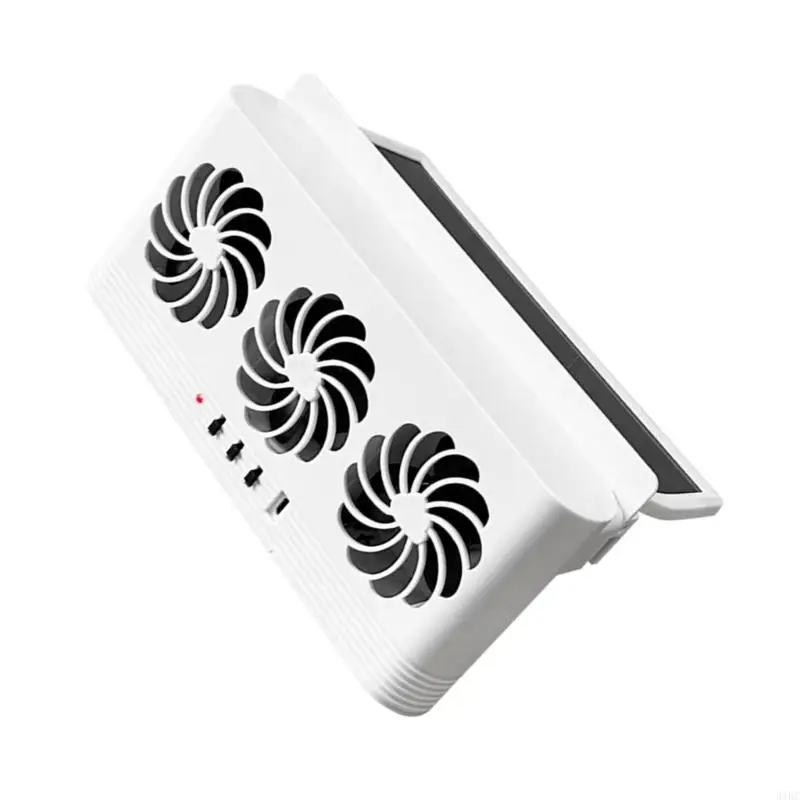 Auto Air Vent Fan Ventilation Radiator Car Cooling Fan Front Rear Window Exhaust Fan USB Charging Battery Solar Powered