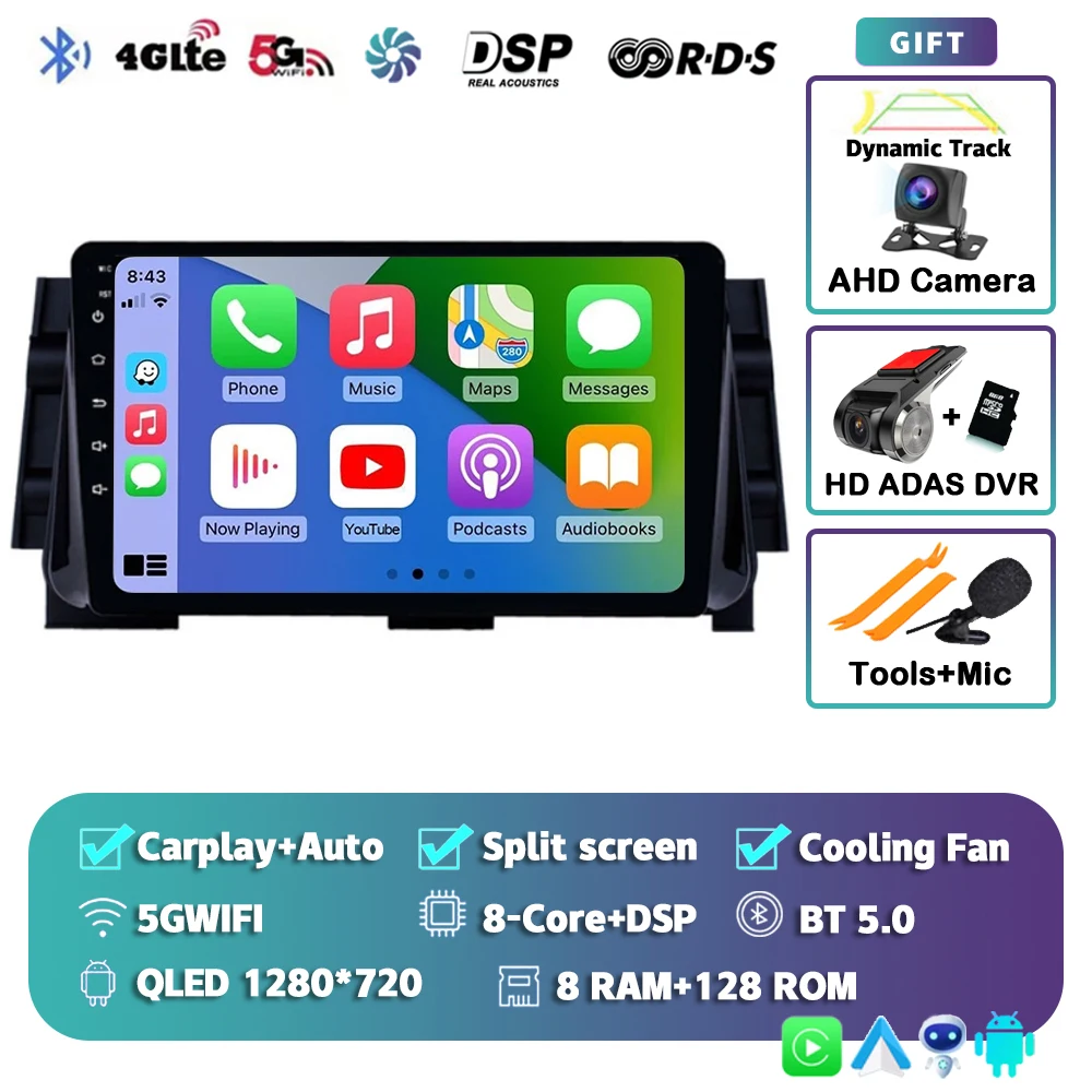 Qualcomm Snapdragon Android 15 Carplay Auto Radio Multimedia Speler Voor Nissan Kicks Micra P15 2016-2020 Dsp Autoradio GPS