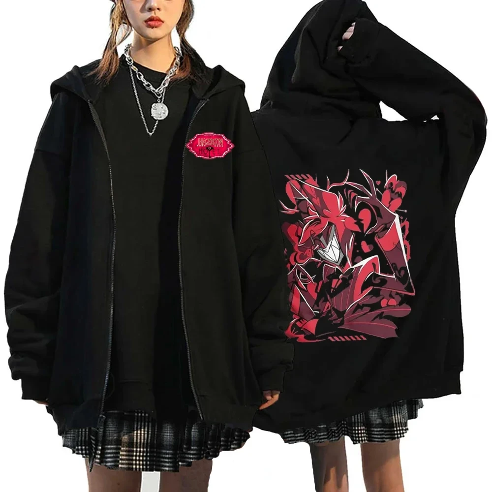 Sudadera con capucha de estilo Harajuku para hombre y mujer, chaqueta con capucha de Anime de Ángel, ropa de calle Y2k, ropa deportiva con