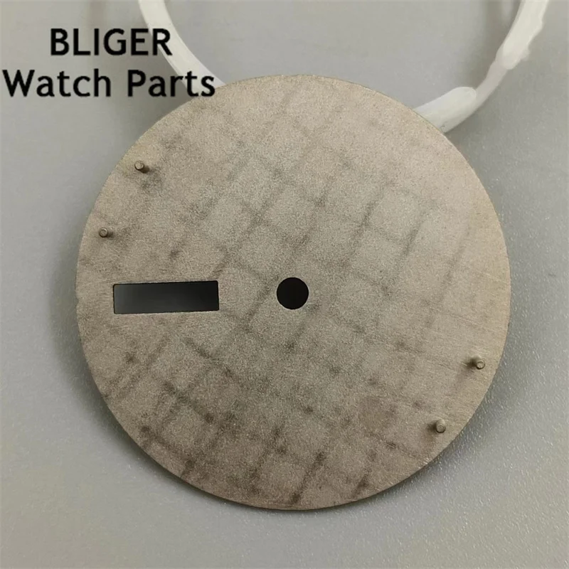 Bligger-動きのための発光時計,3時に王冠,3.8グラム,青,黒,緑,白,29mm,nh36に適合