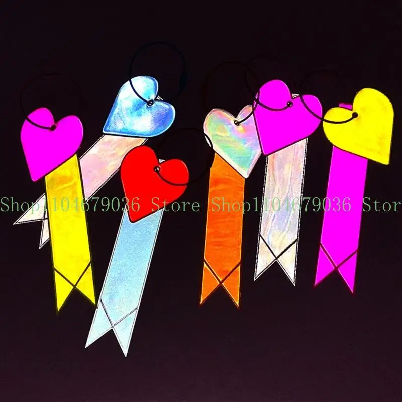 652F Cycling Safety Safety Love Heart Ribbon High Brightness Multifunction Pike Pike Pike Bike Strips