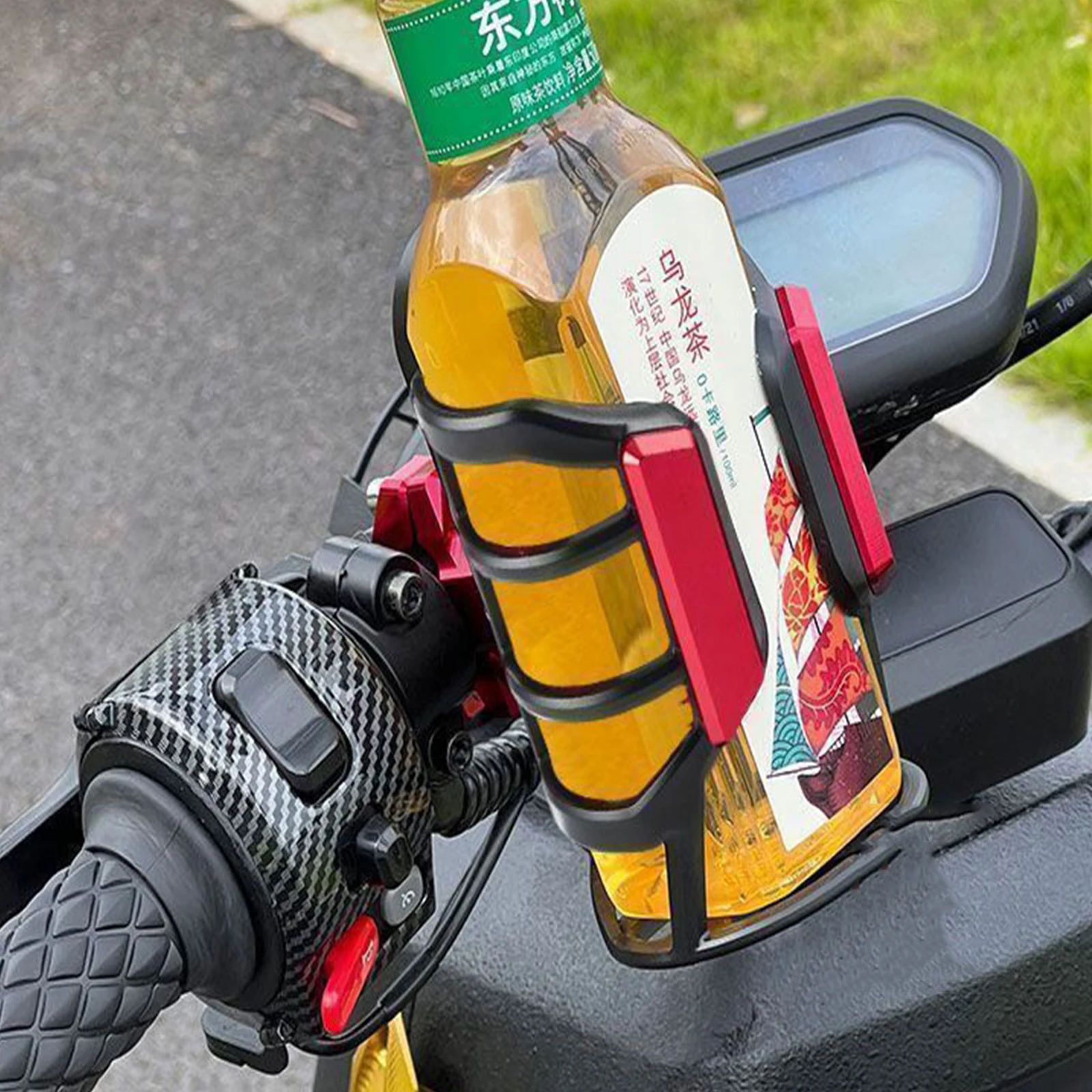 

Motorbike Beverage Water Bottle Cage Drink Cup Holder Stand Mount Modified No Punching Water Cup Holder Bumper Kettle Holder