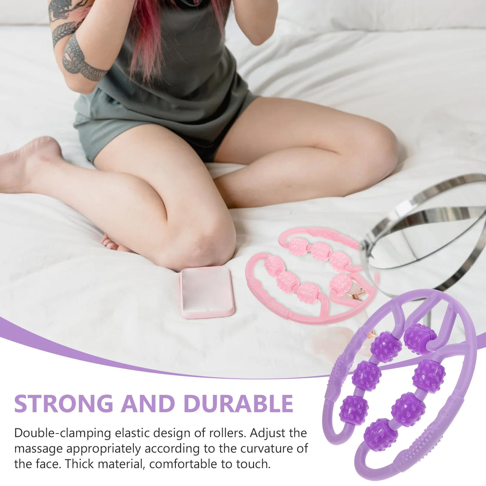 

1pc Leg Clamp Massager Rollers Manual Self Tool for Legs Calf Muscle Stick Slimming Fitness Portable Leg Massage Roller