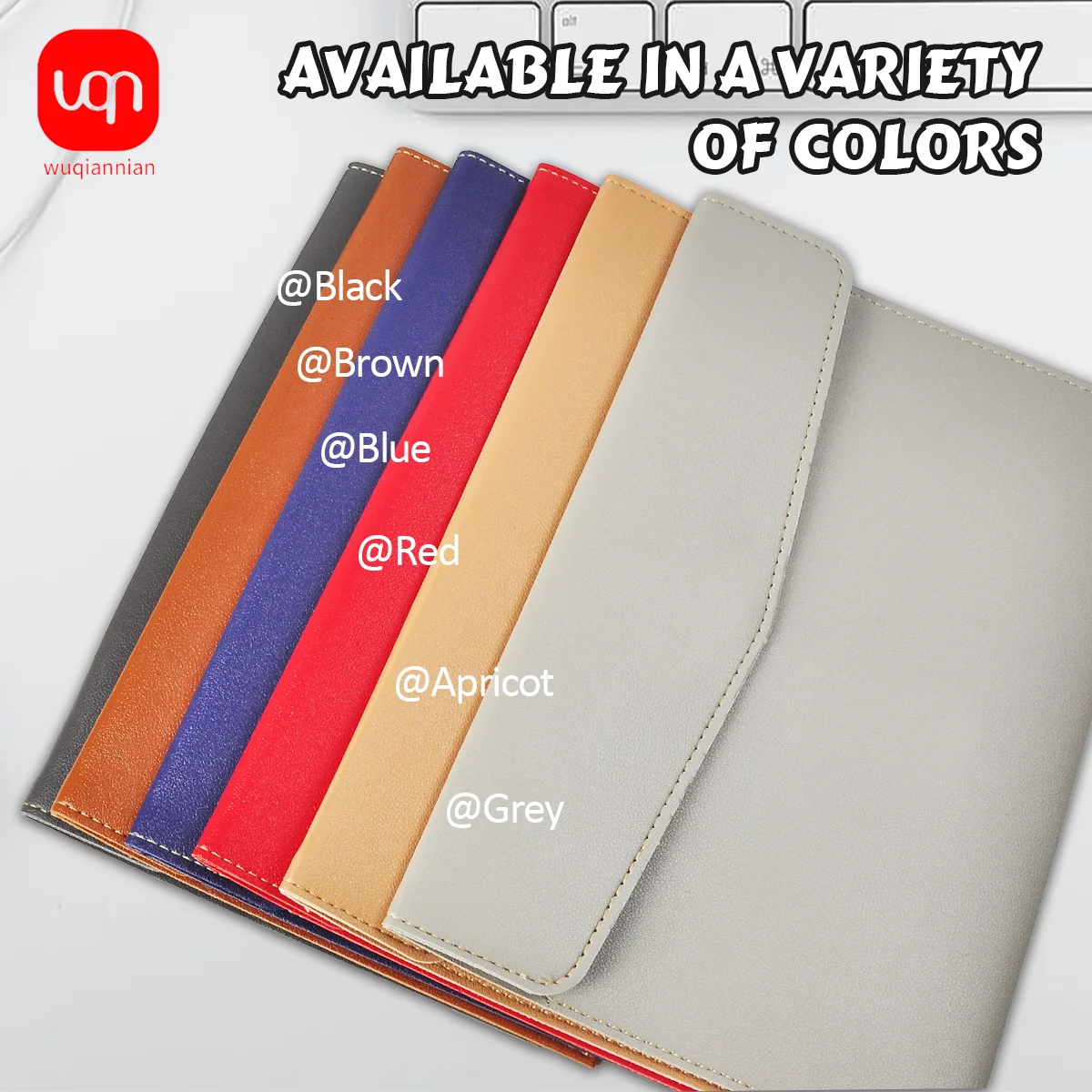 WQN-1PC PU Leather Document Bag A5, Wear-Resistant, Large Capacity, Waterproof, Suitable for Office and School Document Storage view 3