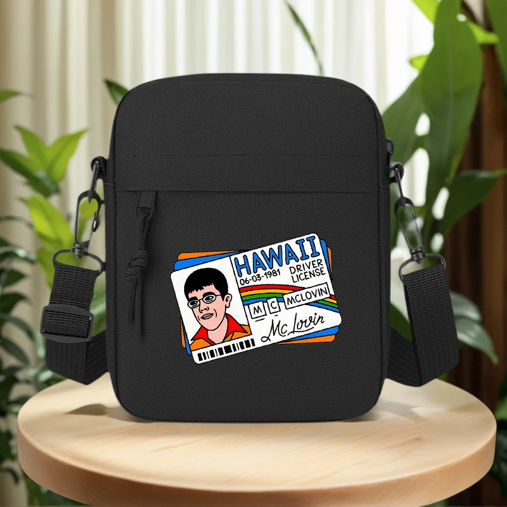 Hawaii Driver License McLovin Cartoon Men Crossbody Bag Single Shoulder Women Cartoon Anime Film Printing Design Unisex
