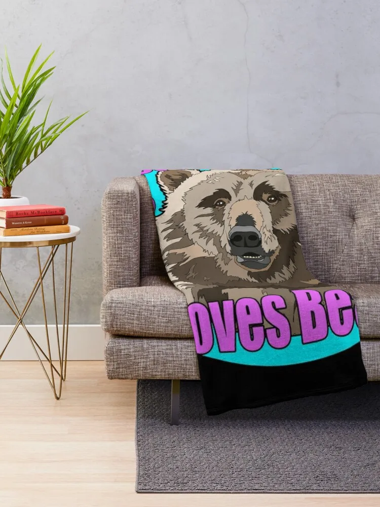 Just a Girl who Loves Bears Gift for Bear Lover Throw Blanket Vintage Sofas Luxury Throw Blankets