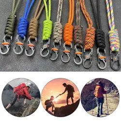 New 10 Styles High Strength Emergency Survival Backpack Paracord Keychain Key Ring Parachute Cord Lanyard 8-Word Buckle