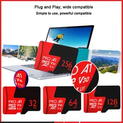 P500 Micro SD Card A1 U3 V30 256GB 128GB 64GB 32GB  TF Card Support 4K UHD video For Car DVR&Surveillance Camera&Sports Camera