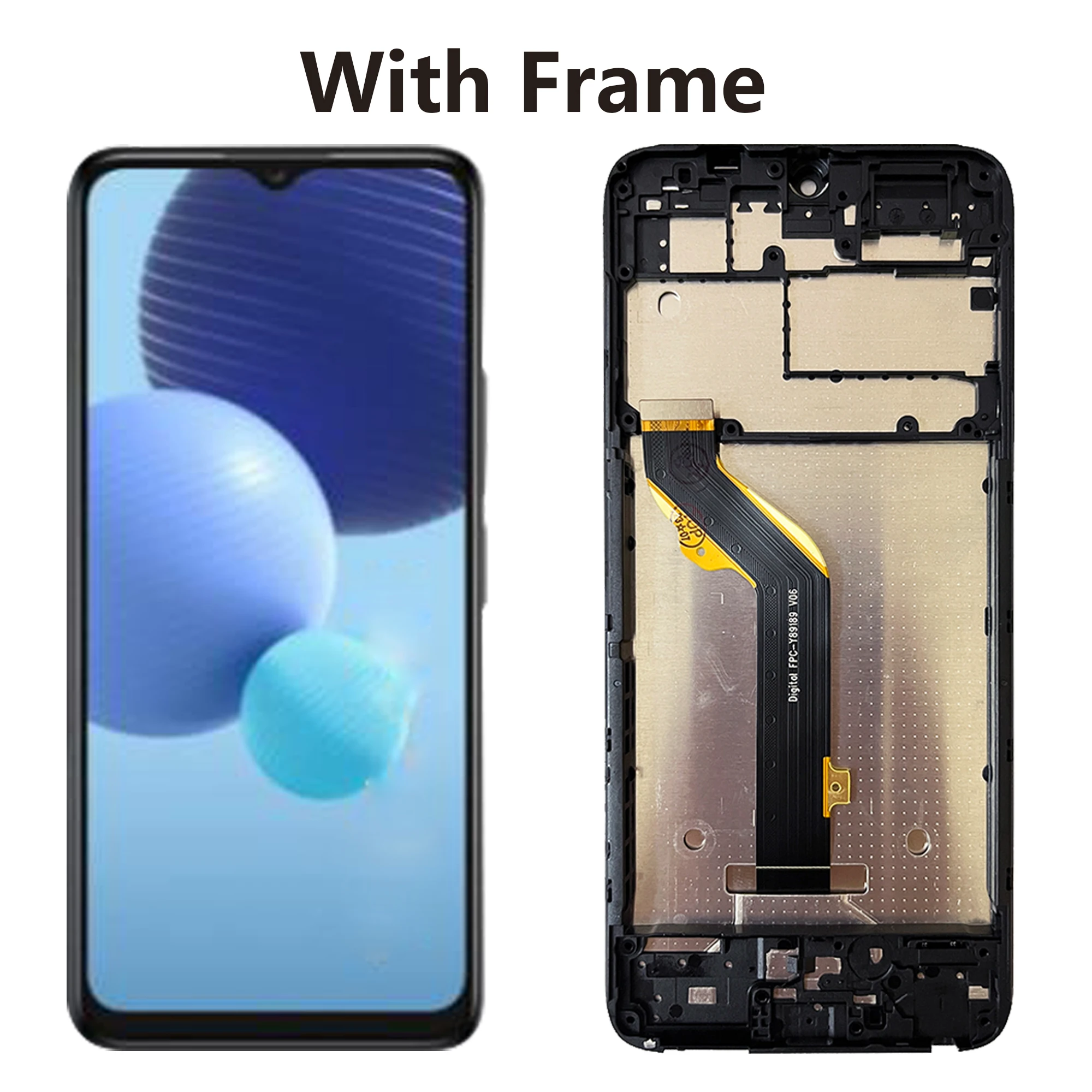 Original Pantalla For TCL 406 Full With Frame T506K LCD Touch Screen Assembly Replacement Digitizer Panel Repair Display Parts