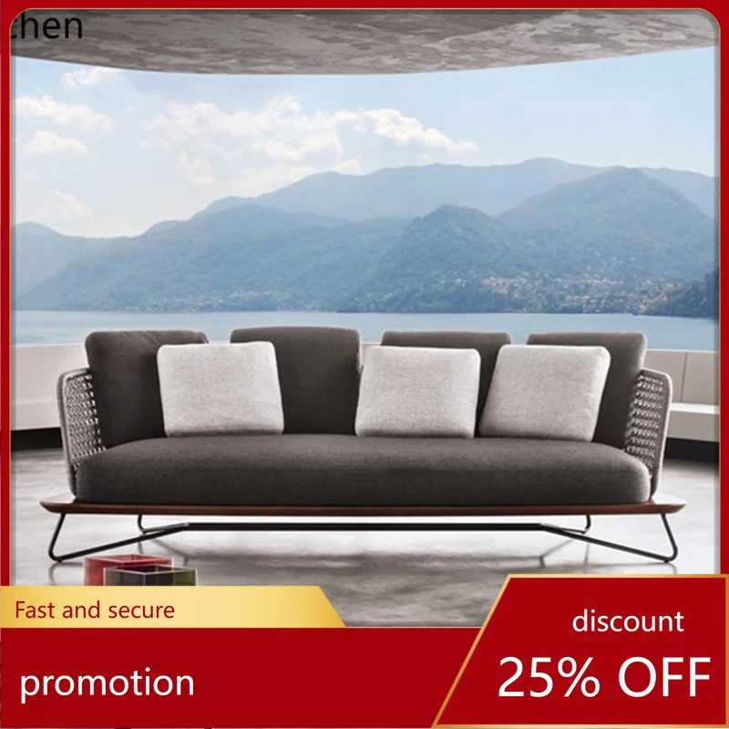 HT outdoor table and chairs coffee table combination simple leisure terrace courtyard villa balcony rattan sofa furniture