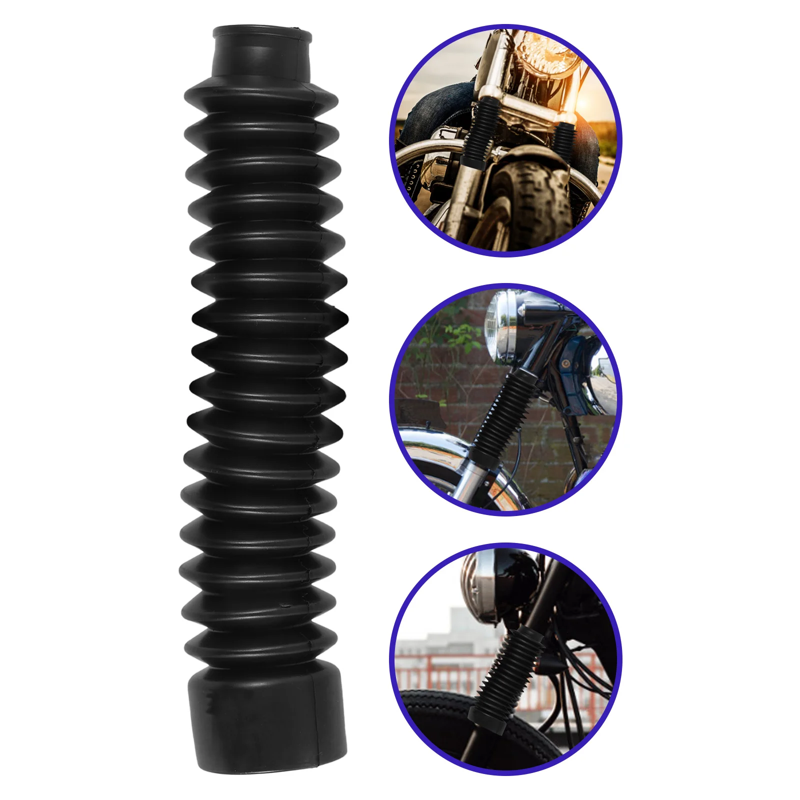 

1 Pair Motorcycle Front Fork Covers Rubber Shock Absorber Sleeves Dustproof Protection Boots For Off-Road Bikes Durable Shock