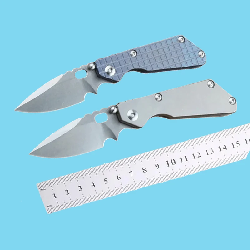 

Stri PT3 Pocket Folding Knife D2 Blade Titanium Alloy Handle Ceramic Bearing Tactical Hunting EDC Survival Tool Knives