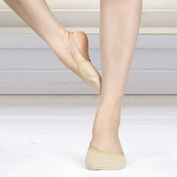 ARCLIBER ใหม่ Professional จังหวะยิมนาสติกรองเท้าผู้หญิงกึ่งปาล์มรองเท้าเด็ก Suede Semi-Palm Dance Toe รองเท้า