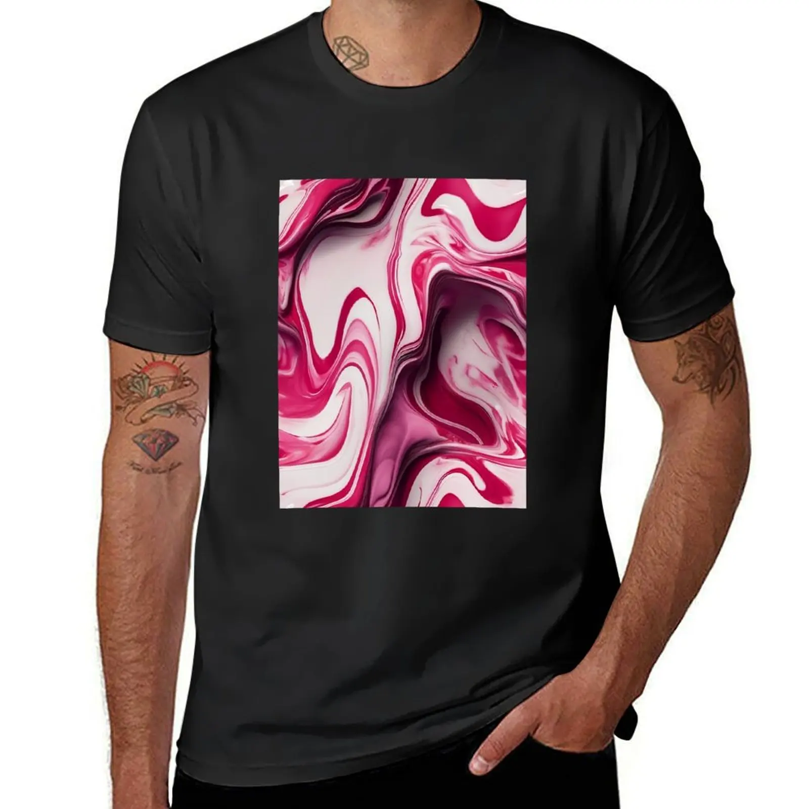 Liquid Marble Swirls T-Shirt cute tops sports fans tshirts for men