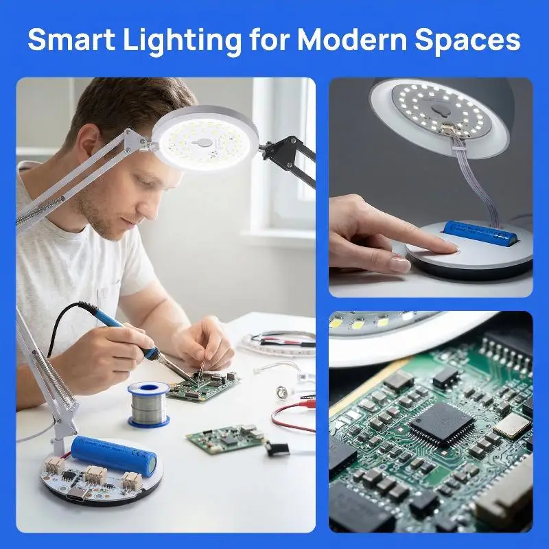 DC5V Input Light Source LED Light Panel Dimming Controller Change With ON/OFF Touch Switch Charging Port Type-C