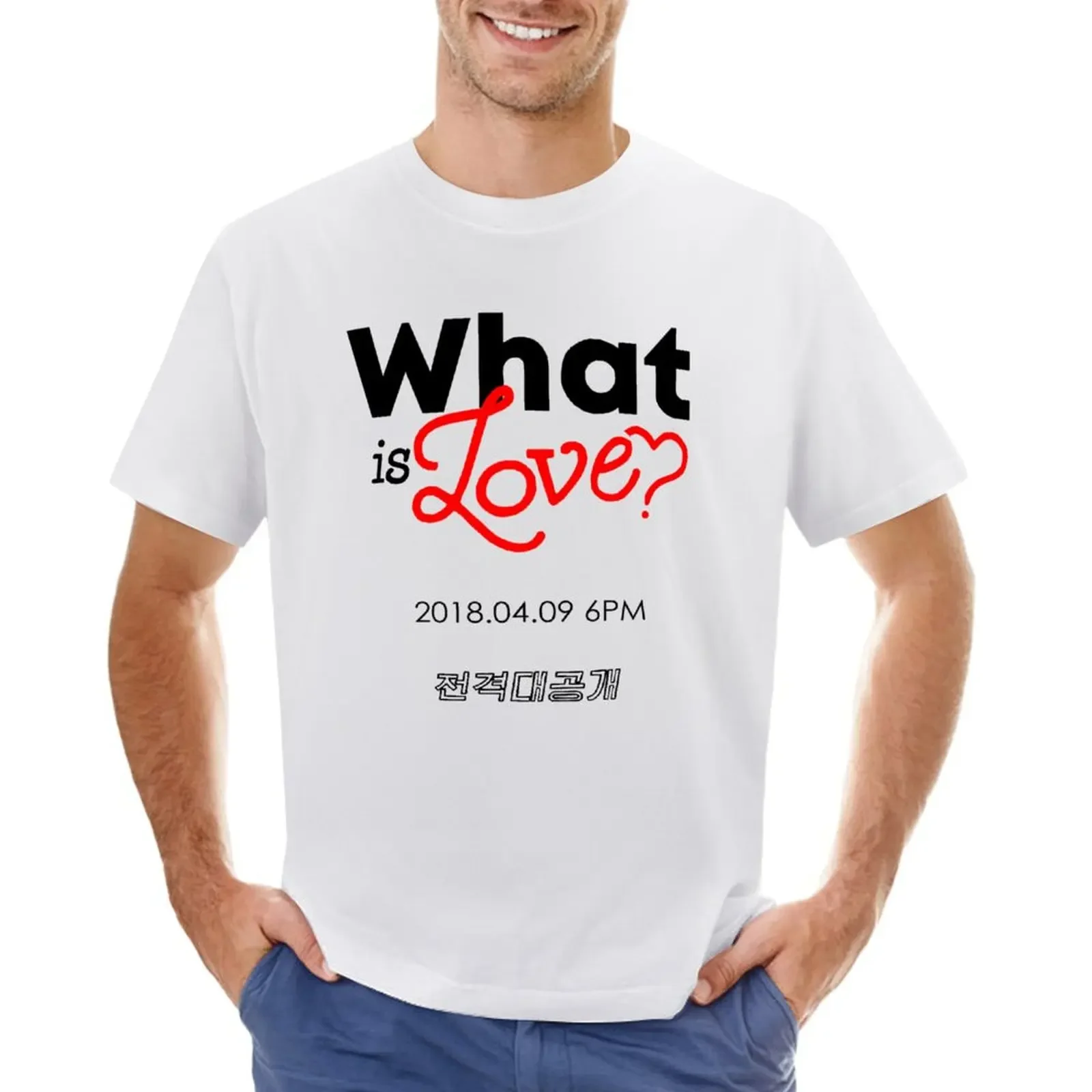 

Twice What is Love Promotion Shirt T-shirt plus size tops sublime summer clothes Men's cotton t-shirt