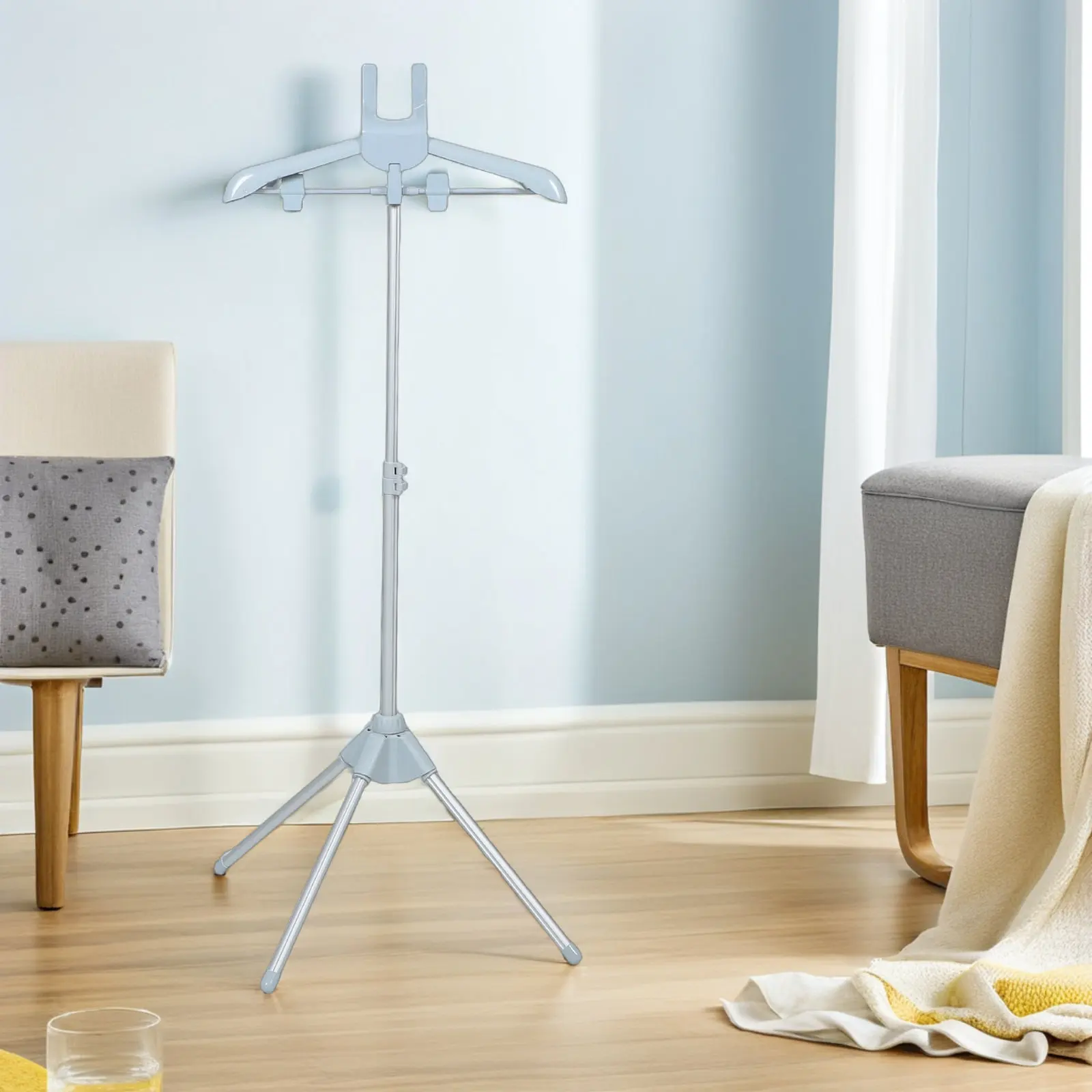 Adjustable Clothes Steamer Stand Foldable 360 Rotation Garment Steaming Rack Portable Steam Iron Stand Home Travel