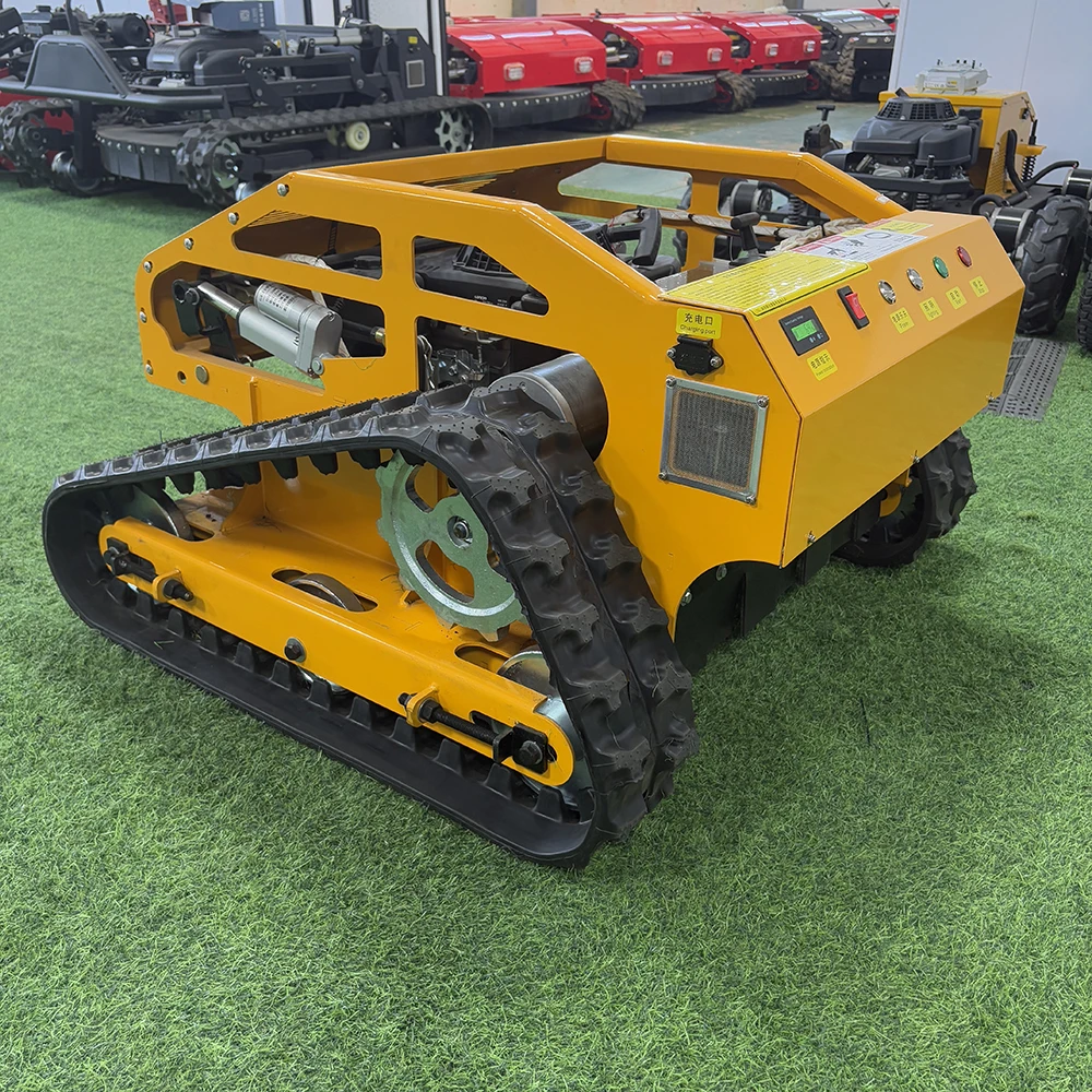 

Customized remote-controlled lawn mower suitable for complex terrain, irregular slopes, track type lawn mower